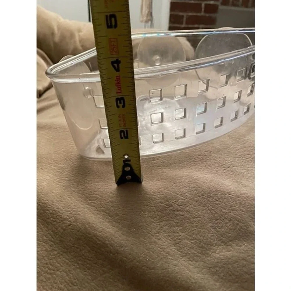 Clear Plastic Suction Cup Corner Basket